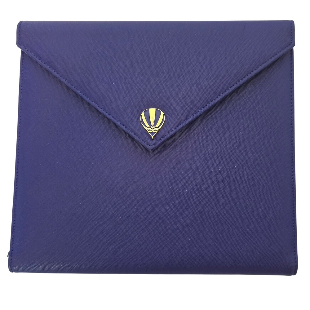 Be Rooted Purple Saffiano Tech Organizer Travel Folio Case Hot Air Balloon Logo